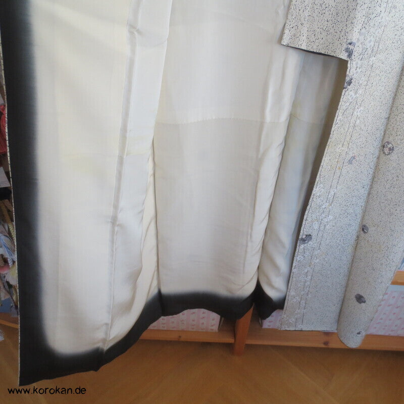 Schneesturm Komon Seidendamast Kimono