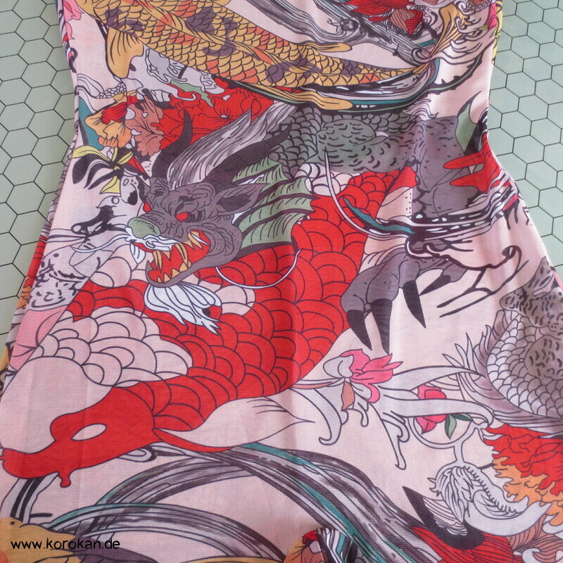 Fake Tattoo Koi Drachen Bodysuit