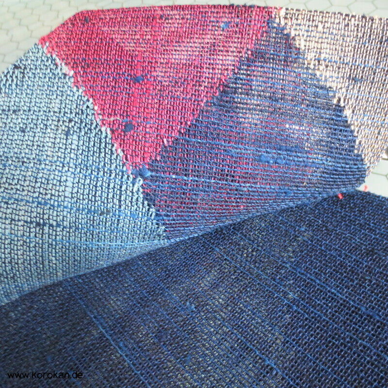 Segaiha Sommer Nagoya Obi aus grob handgewebtem Hanf