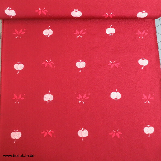 Bambus, Persimmon Kimono Chirimen Crepe Seide