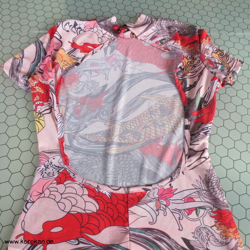 Fake Tattoo Koi Drachen Bodysuit