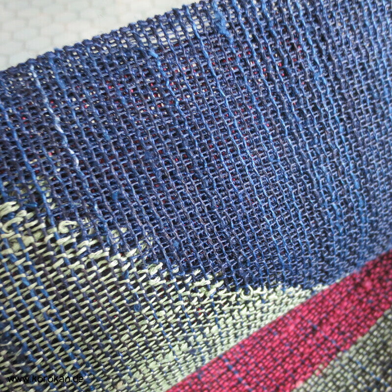 Segaiha Sommer Nagoya Obi aus grob handgewebtem Hanf