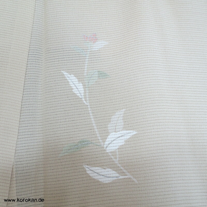zarter heller Rho Seiden Hitoe Tsukesage Kimono, wie neu