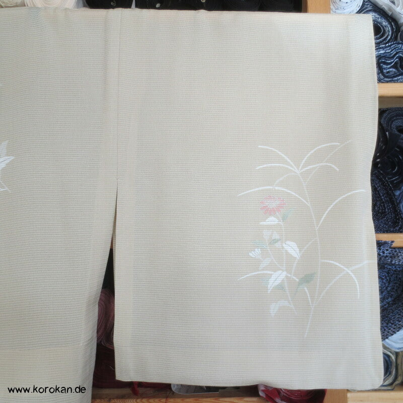 zarter heller Rho Seiden Hitoe Tsukesage Kimono, wie neu