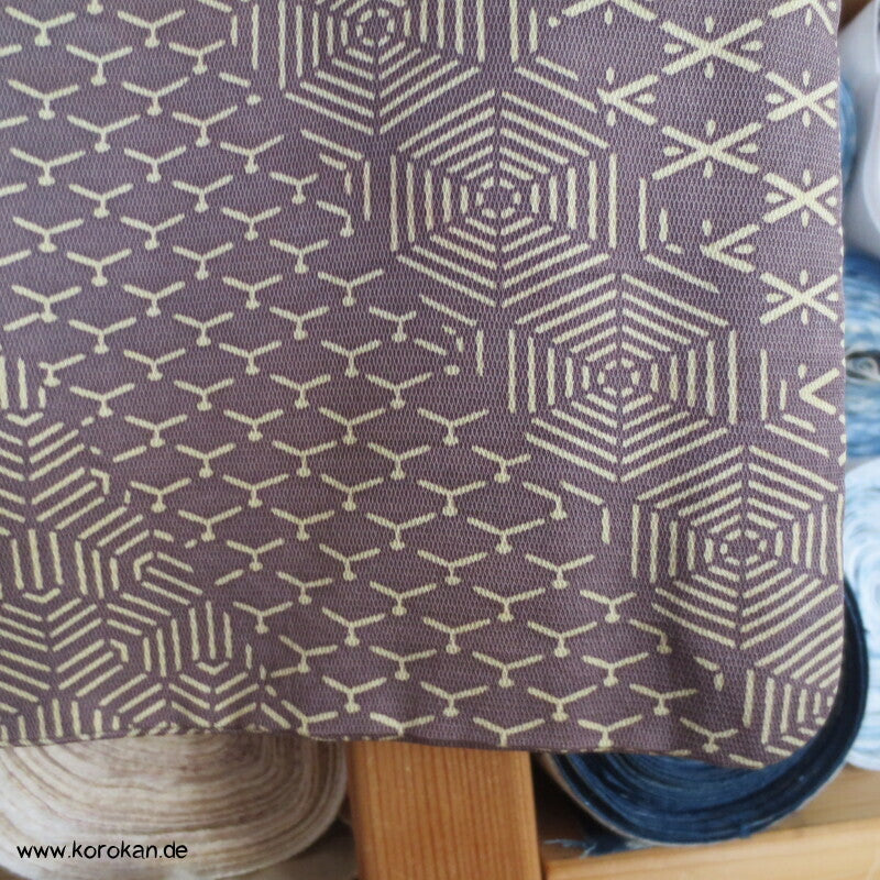 Fast Edo Komon diagonale Musterstreifen Seiden Komon Kimono