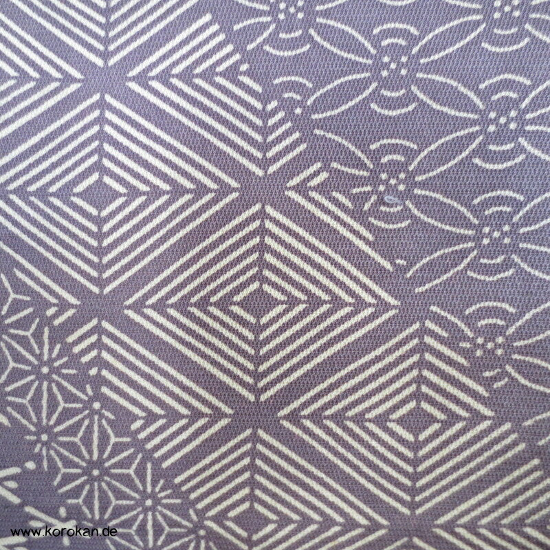 Fast Edo Komon diagonale Musterstreifen Seiden Komon Kimono