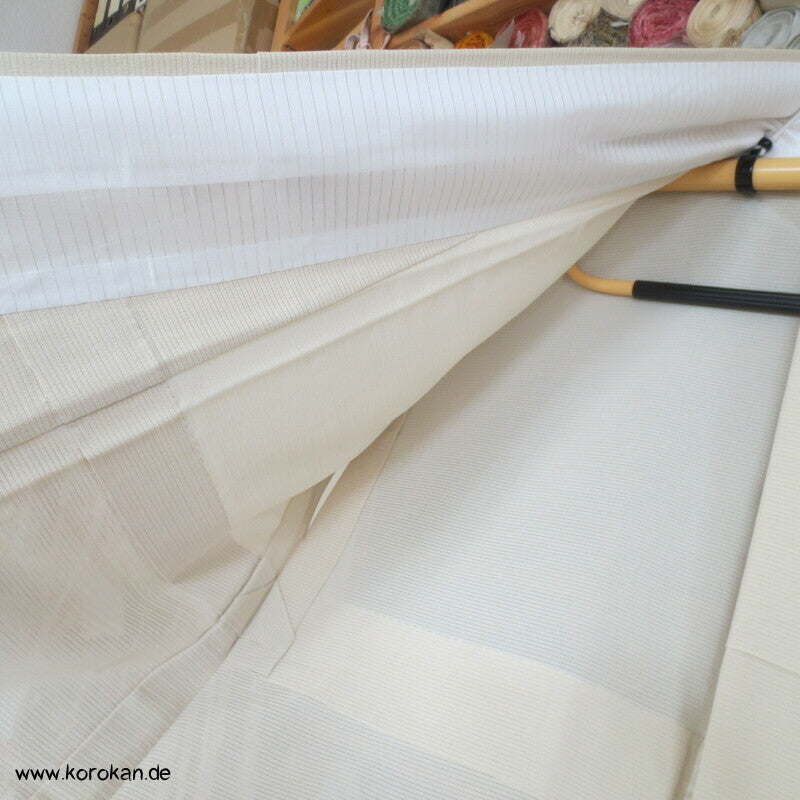 zarter heller Rho Seiden Hitoe Tsukesage Kimono, wie neu