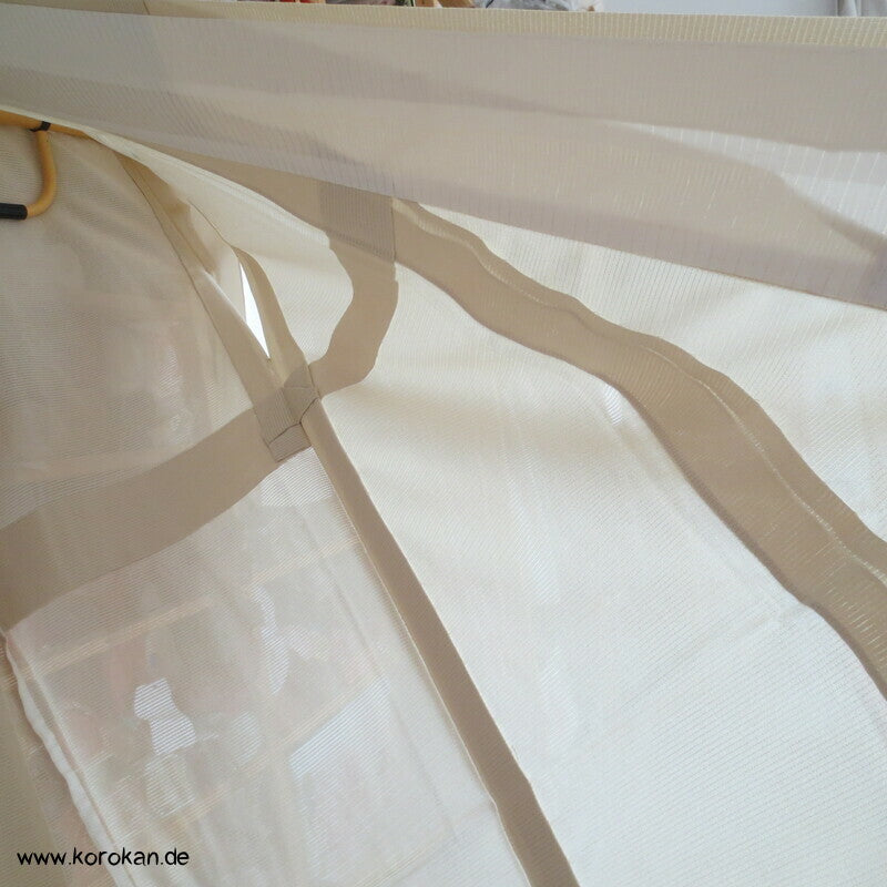 zarter heller Rho Seiden Hitoe Tsukesage Kimono, wie neu