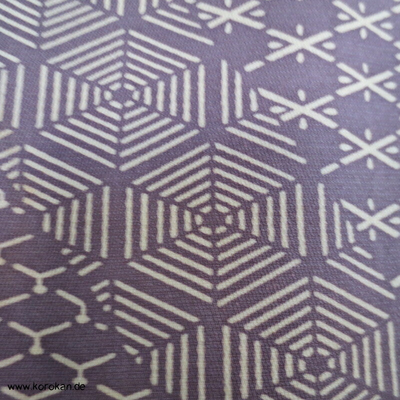 Fast Edo Komon diagonale Musterstreifen Seiden Komon Kimono