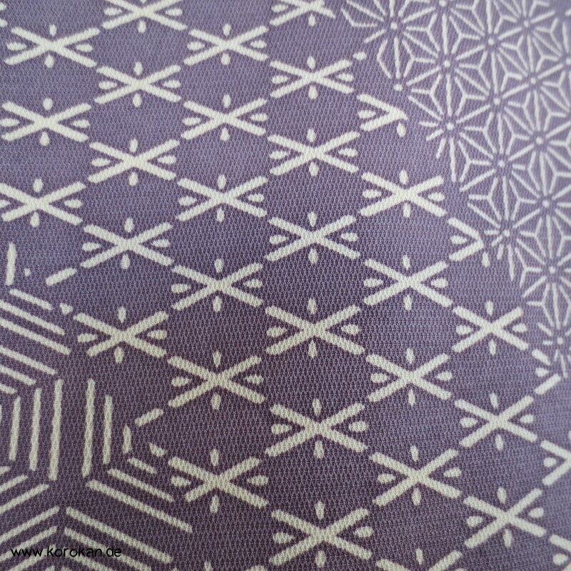 Fast Edo Komon diagonale Musterstreifen Seiden Komon Kimono