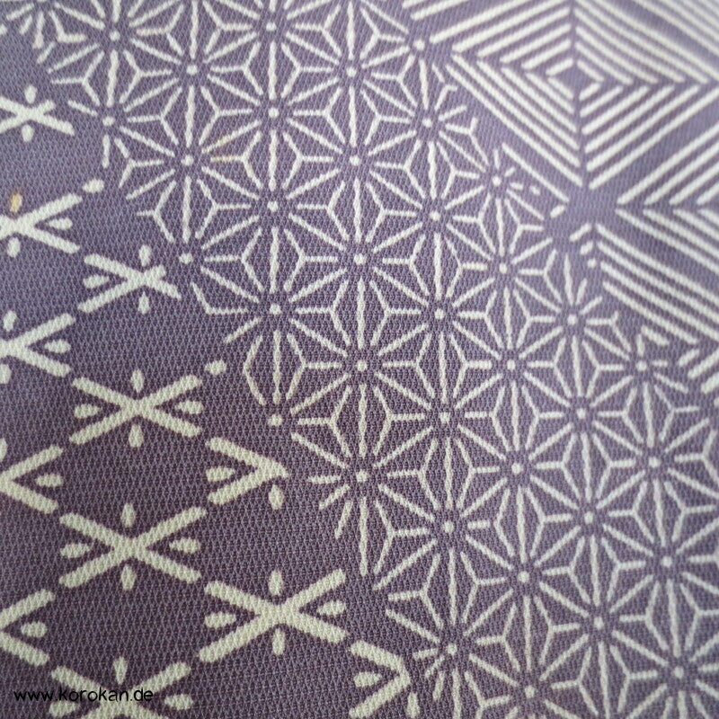 Fast Edo Komon diagonale Musterstreifen Seiden Komon Kimono