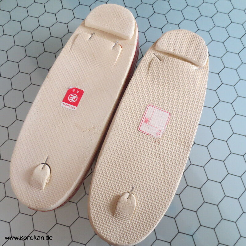 japanische Zori Zehensteg Sandalen Kiku Seidenbrokat, Gr. 37/38