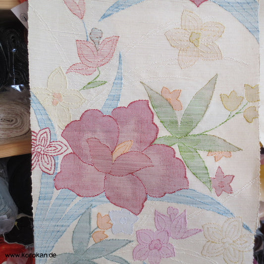 Blüten Nagoya Obi dick handgewebte Seide