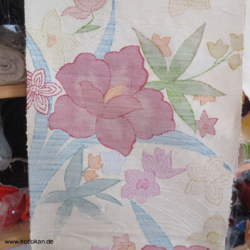 Blüten Nagoya Obi dick handgewebte Seide