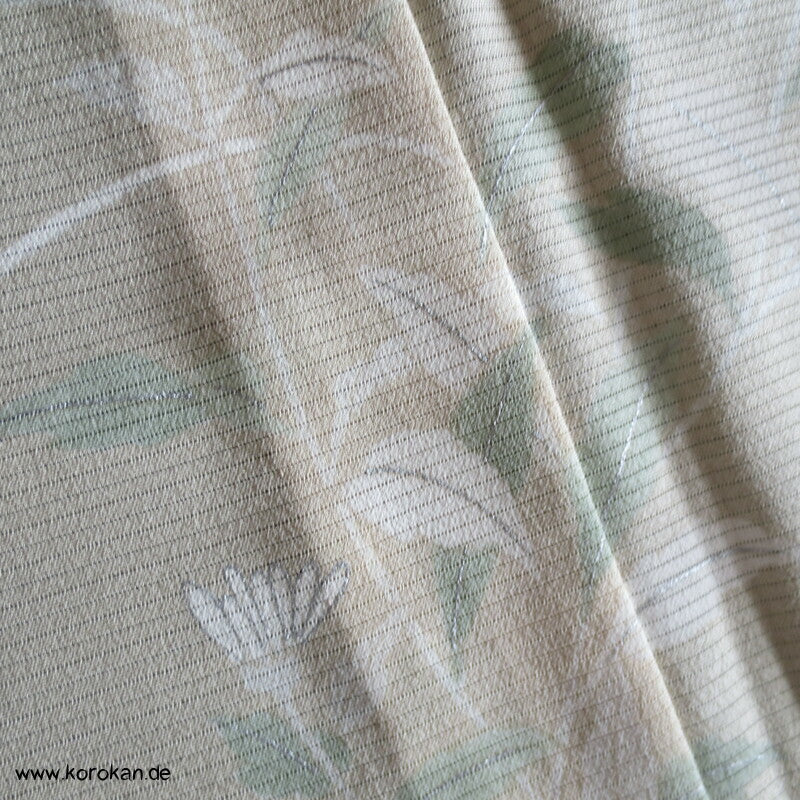 zarter heller Rho Seiden Hitoe Tsukesage Kimono, wie neu