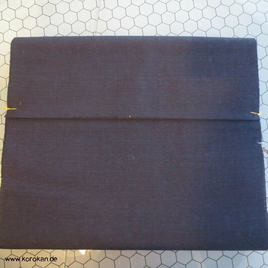 blau schwarze Wolle / Seide Männer Kimono Ensemble Tanmono