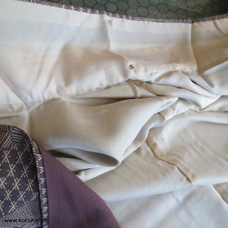 Fast Edo Komon diagonale Musterstreifen Seiden Komon Kimono