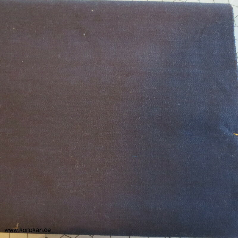 blau schwarze Wolle / Seide Männer Kimono Ensemble Tanmono