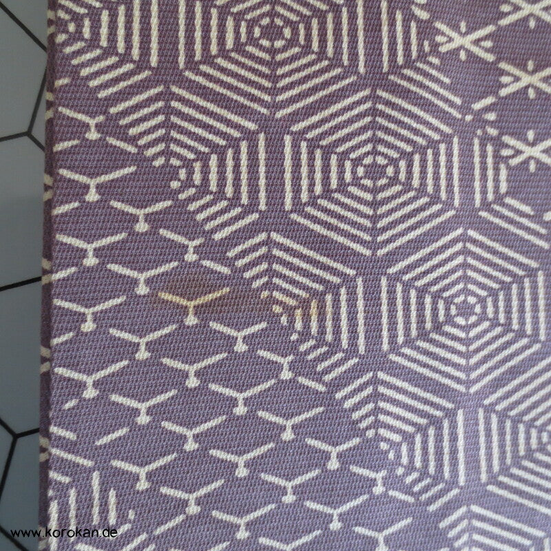 Fast Edo Komon diagonale Musterstreifen Seiden Komon Kimono