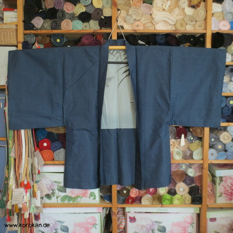 Spatz im Bambus Futter Haori Kimono Jacke, Tsumugi Seide