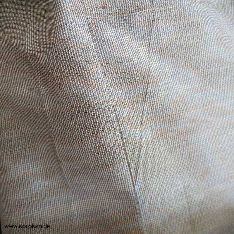 XXL Tsumugi Kasuri japanischer Seiden Kimono, annual growth Muster