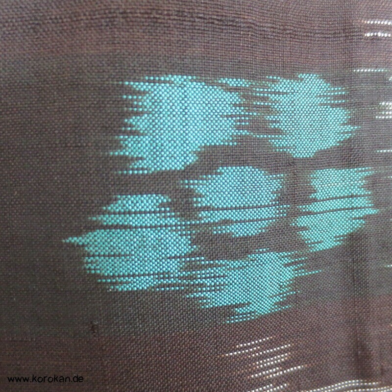 Art deco bunte Blumen auf dunklem Grund Meisen Seiden Kimono