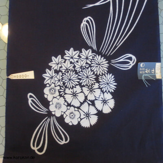 Kusudama auf blau Yukata Kimono Baumwoll Stoff