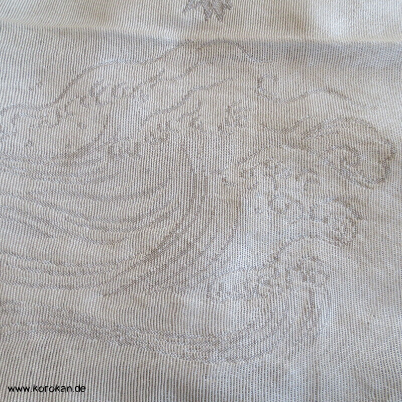 Drachen in hellgrau Fukuro / Hanhaba Obi Kimono Gürtel