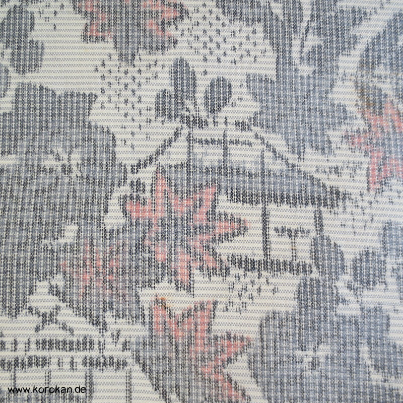 Gartenlandschaft Kasuri Tsumugi Kimono Seide