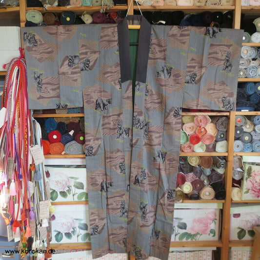 asiatische Schwarzbären Juban Wollmuslin Unterkimono