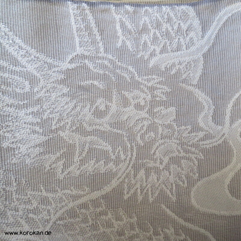Drachen in hellgrau Fukuro / Hanhaba Obi Kimono Gürtel