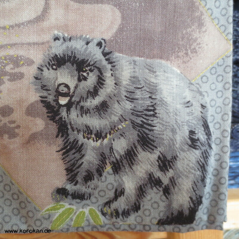 asiatische Schwarzbären Juban Wollmuslin Unterkimono