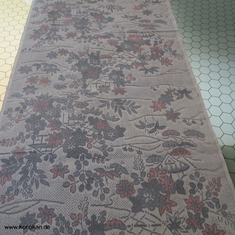 Gartenlandschaft Kasuri Tsumugi Kimono Seide