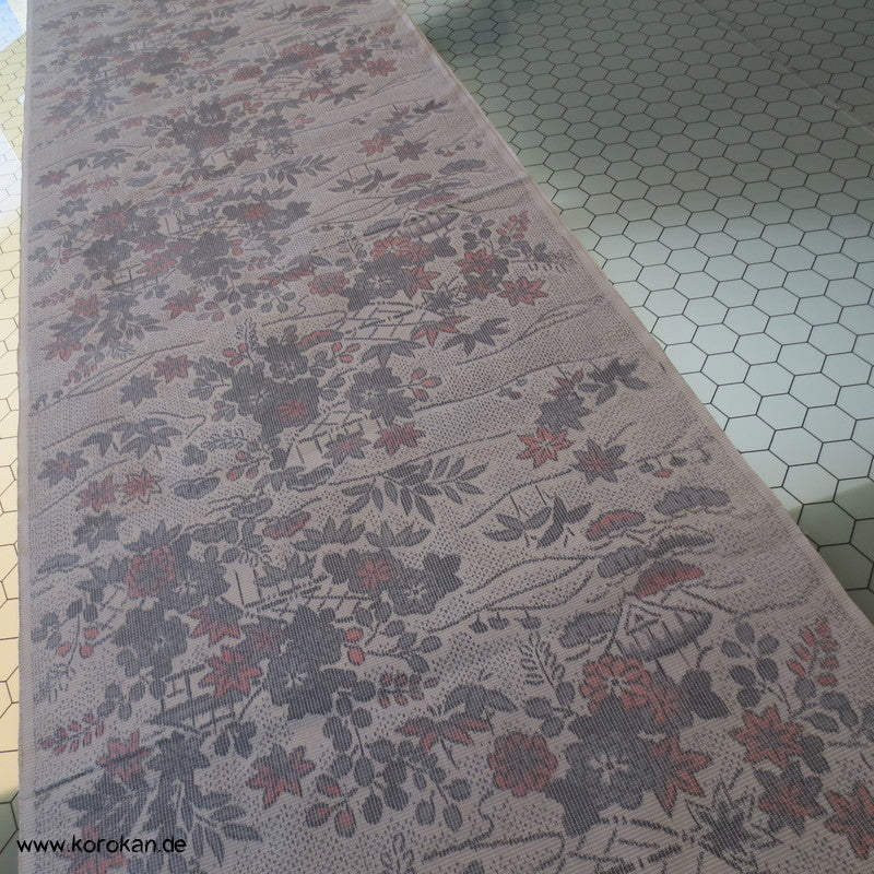 Gartenlandschaft Kasuri Tsumugi Kimono Seide