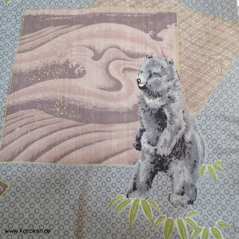 asiatische Schwarzbären Juban Wollmuslin Unterkimono