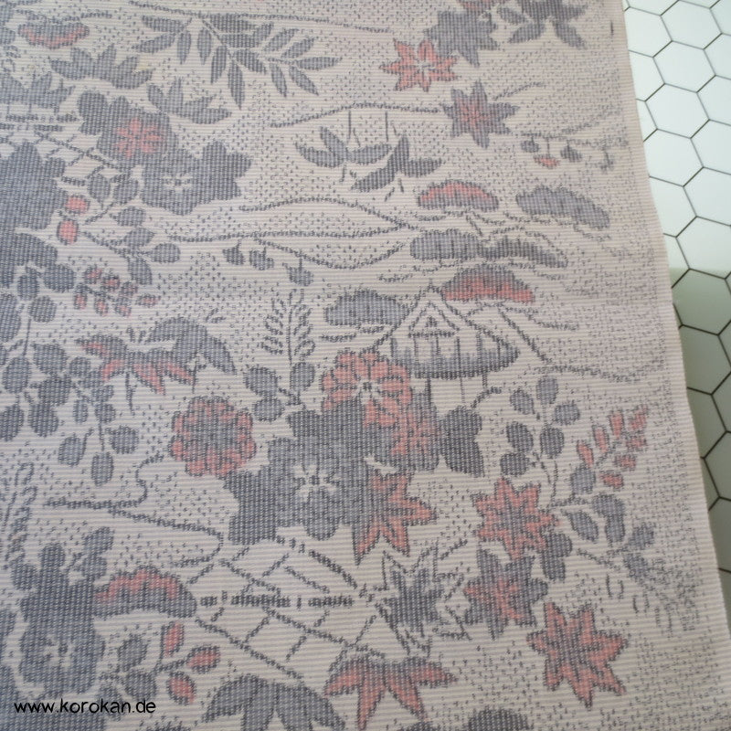 Gartenlandschaft Kasuri Tsumugi Kimono Seide