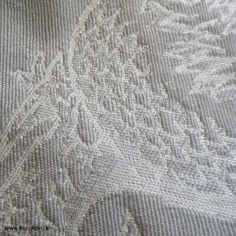 Drachen in hellgrau Fukuro / Hanhaba Obi Kimono Gürtel