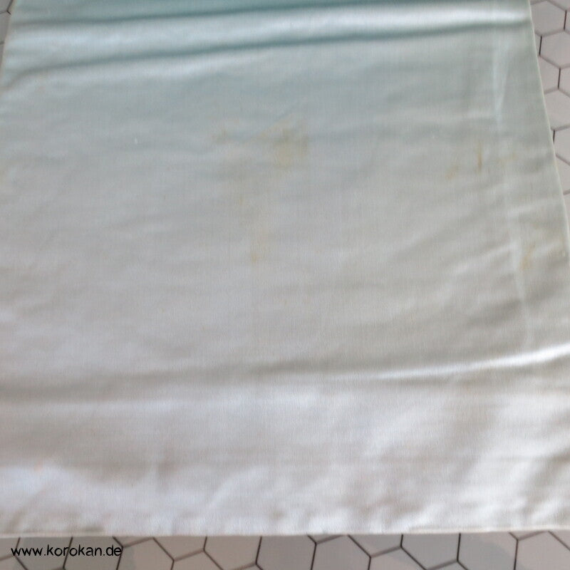 Fukuro Obi Kimonogürtel Seidenbrokat Blüten in blassjadeblau