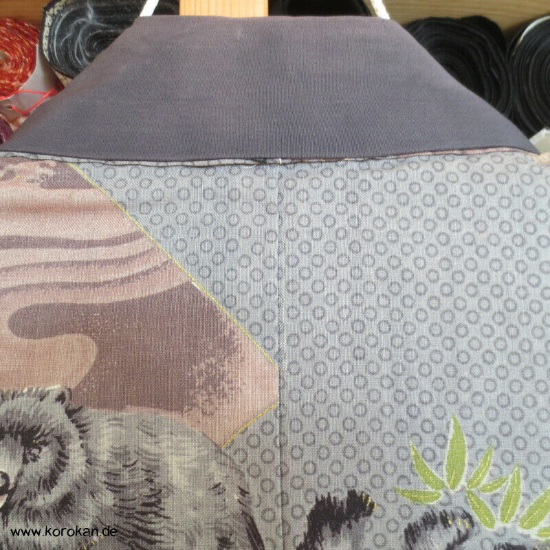 asiatische Schwarzbären Juban Wollmuslin Unterkimono