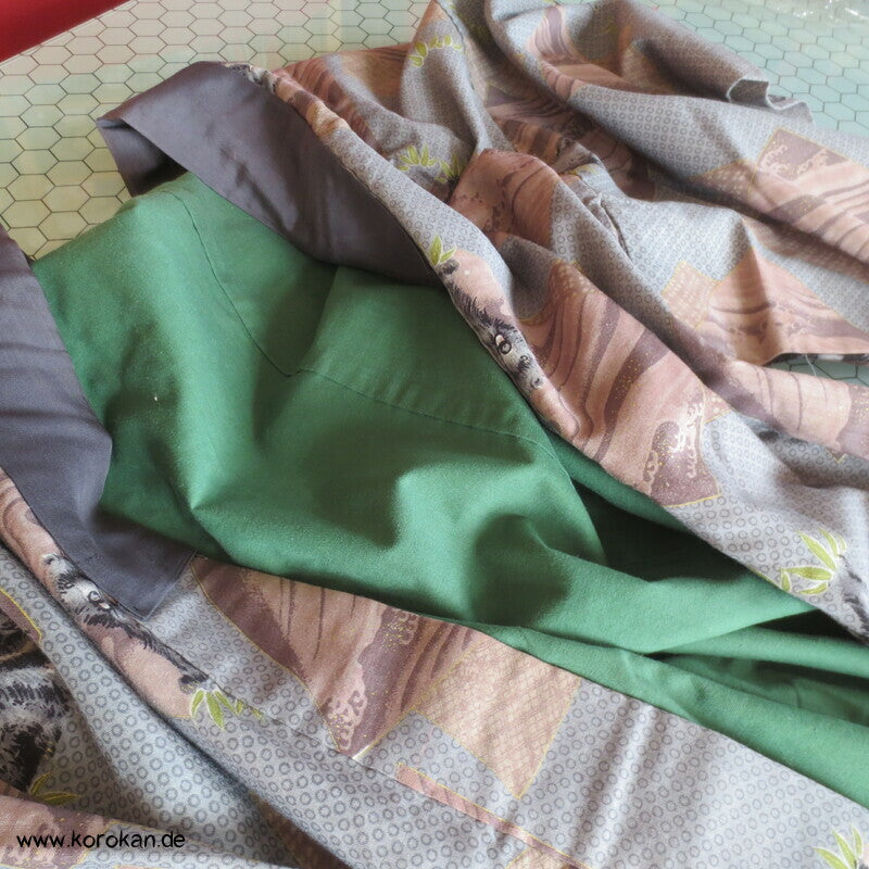 asiatische Schwarzbären Juban Wollmuslin Unterkimono