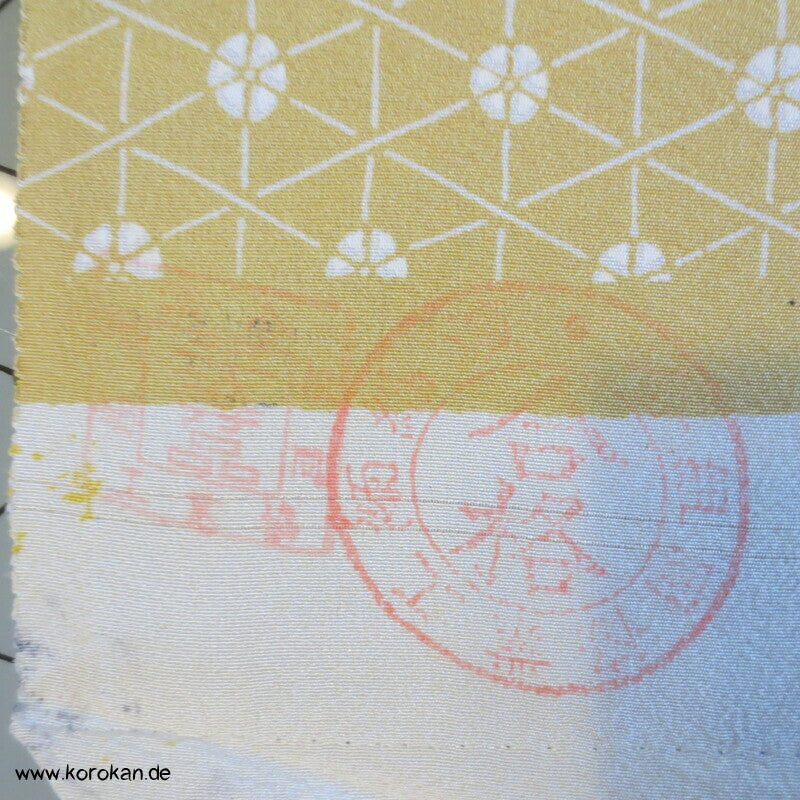 Asanoha Chirimen Crepe Seide Tanmono, abgepasst für Kimono