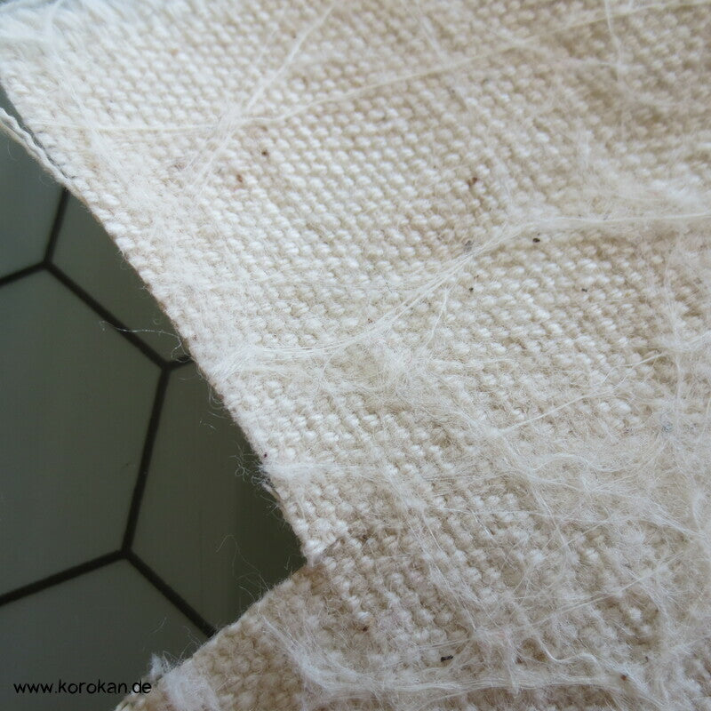 Obi Polster, antik, natur, mit Seidenauflage