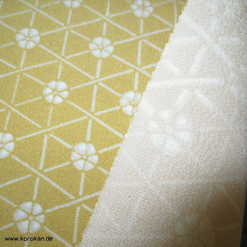 Asanoha Chirimen Crepe Seide Tanmono, abgepasst für Kimono