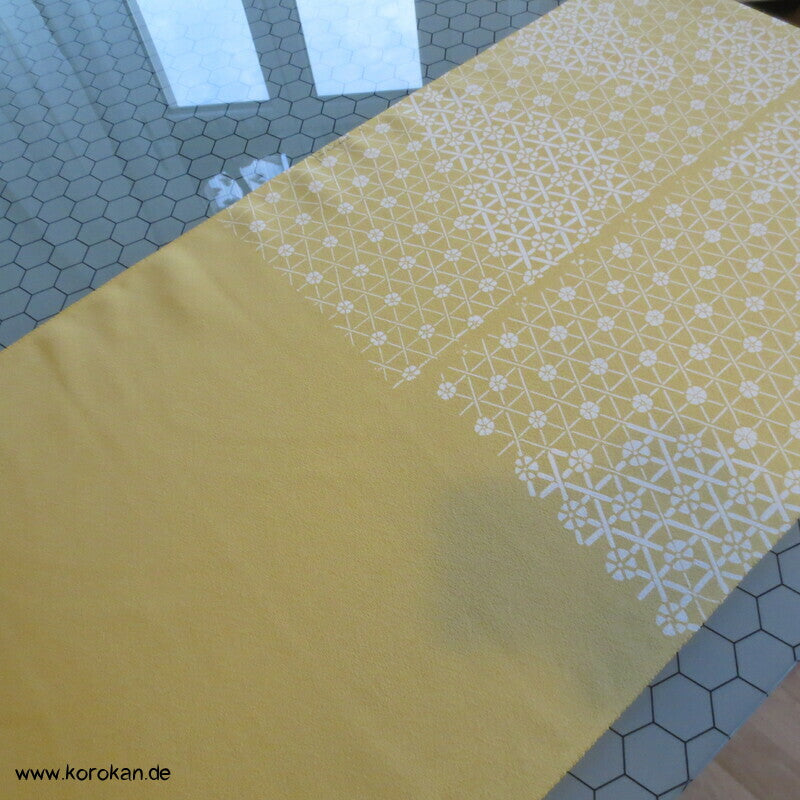 Asanoha Chirimen Crepe Seide Tanmono, abgepasst für Kimono