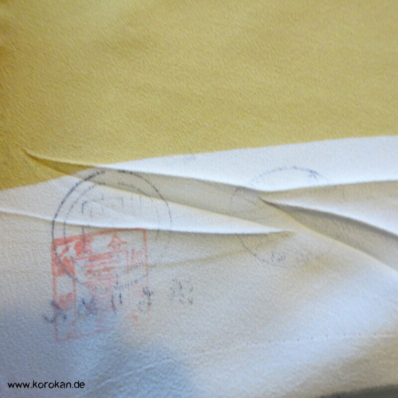 Asanoha Chirimen Crepe Seide Tanmono, abgepasst für Kimono