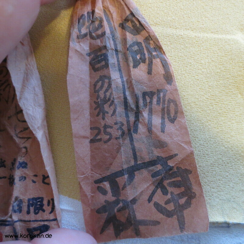 Asanoha Chirimen Crepe Seide Tanmono, abgepasst für Kimono