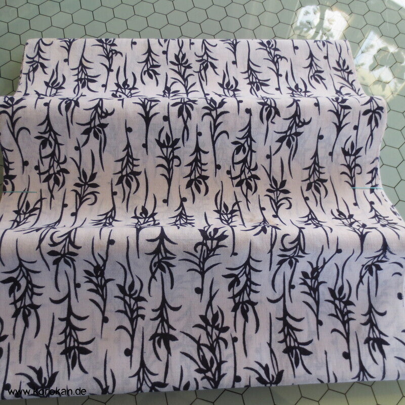 japanischer Yukata Baumwoll Stoff, originalgeheftet, heavenly Bamboo