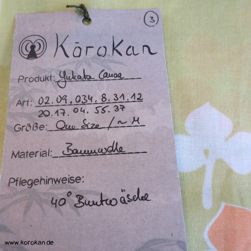 Canoa Yukata Sommer Kimono, reine Baumwolle, neu und originalverpackt