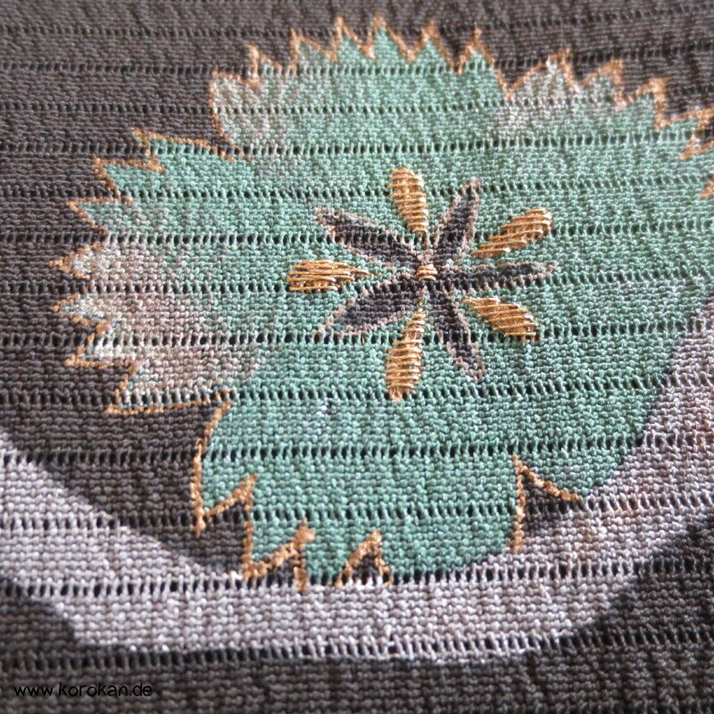 Nadeshiko und Fluß antiker Tomesode Kimono aus Rho Seide gefüttert