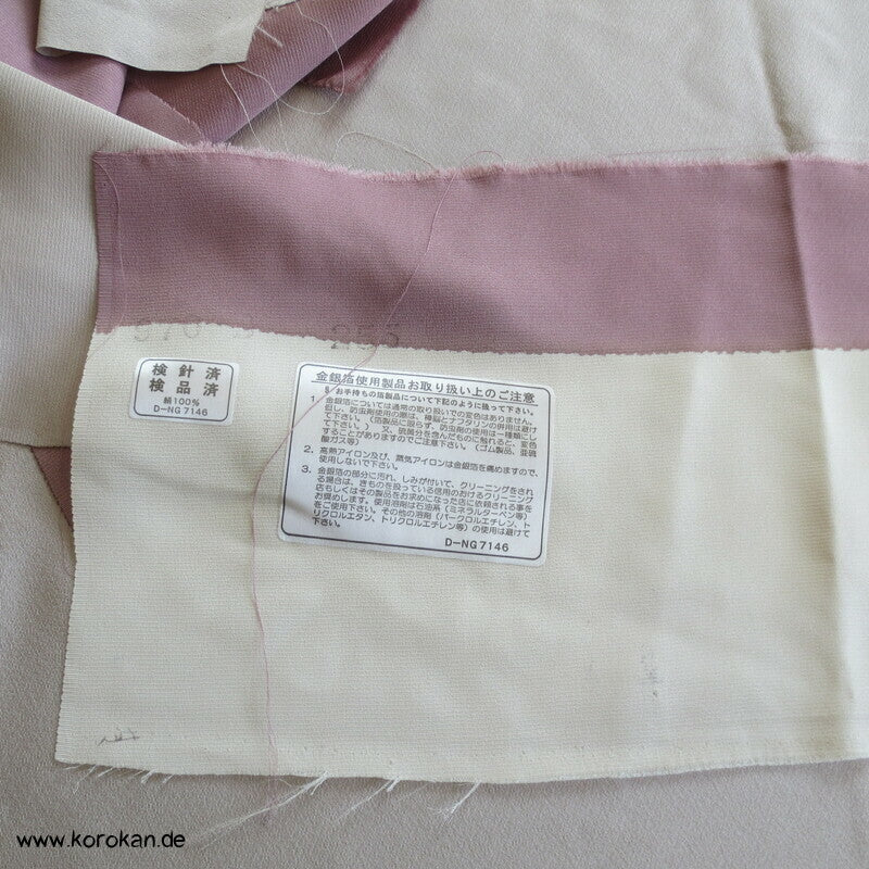Kimonoseidenreste aus einem Karieba Homongi - ganz blass mauve